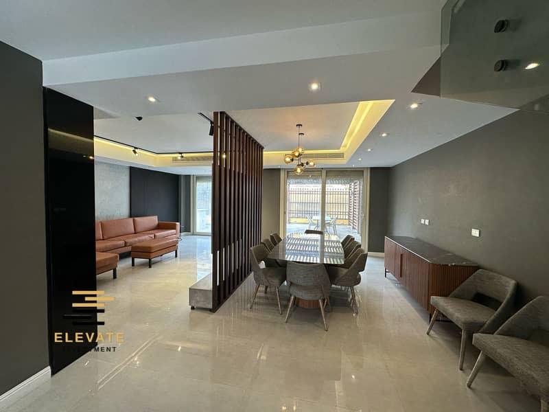 townhouse 400m furnished for rent at la terra compound new cairo super lux finished - Widok 4