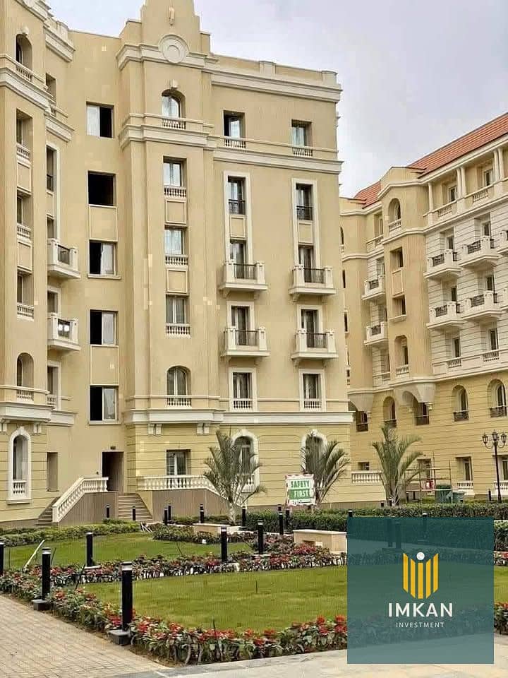 Apartment for sale, ready for immediate occupancy, fully finished with air conditioning, in New Garden City Compound, New Administrative Capital. Inst - Fler