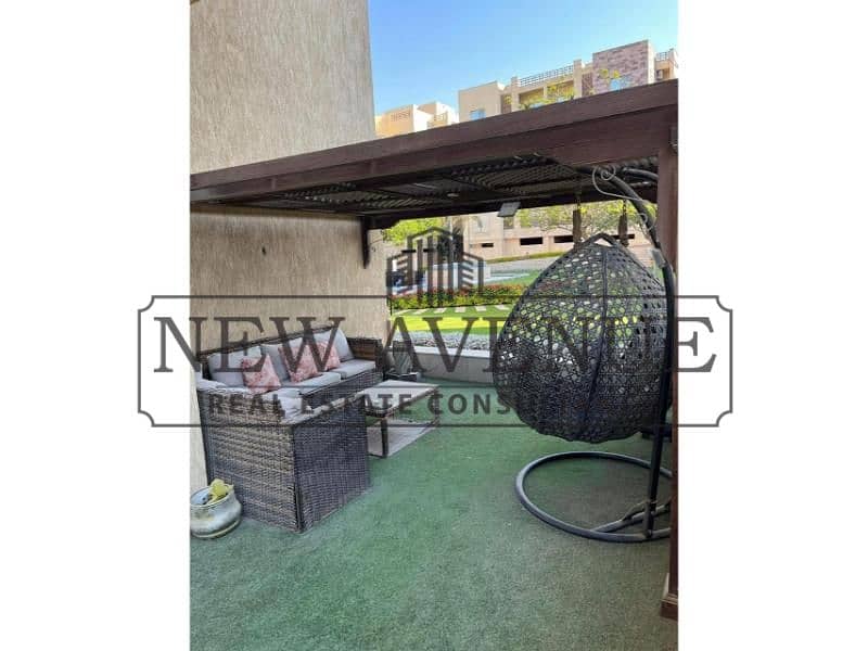 Ground Apartment For sale with prime location open view and overlooking on landscape Fully finished and Furnished - Akoya New Cairo - Widok 4
