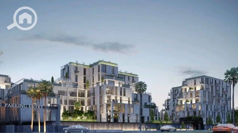 Apartment for sale with a private garden and 3 bedrooms in Sheikh Zayed, in Sky Ramp Compound - Vista 2