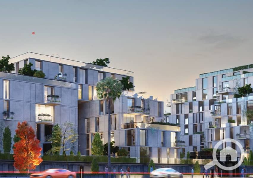 Apartment for sale with a private garden and 3 bedrooms in Sheikh Zayed, in Sky Ramp Compound - Vista 4
