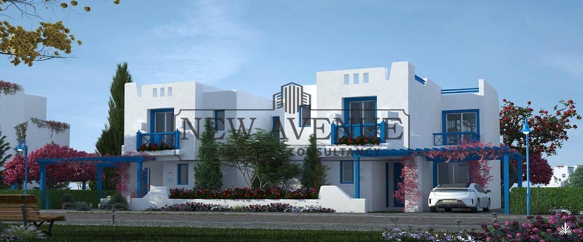 Resale Townhouse Prime Location on Lagoon Delivery This Year with Installments at Mountain View Ras Elhekma - Mehr