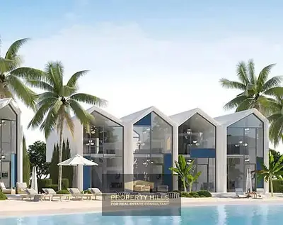 Frontline chalet by the sea in D BAY _ الساحل الشمالى _ developed by مصر next to Hacienda Bay and south med Talat Mustafa