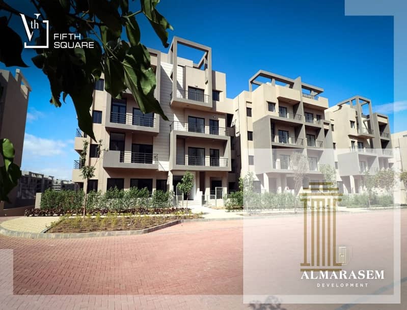 Corner townhouse, fully finished, in 97 Hills compound by Palm Hills in Golden Square, with a 3% down payment and installments over 10 years. - Mehr