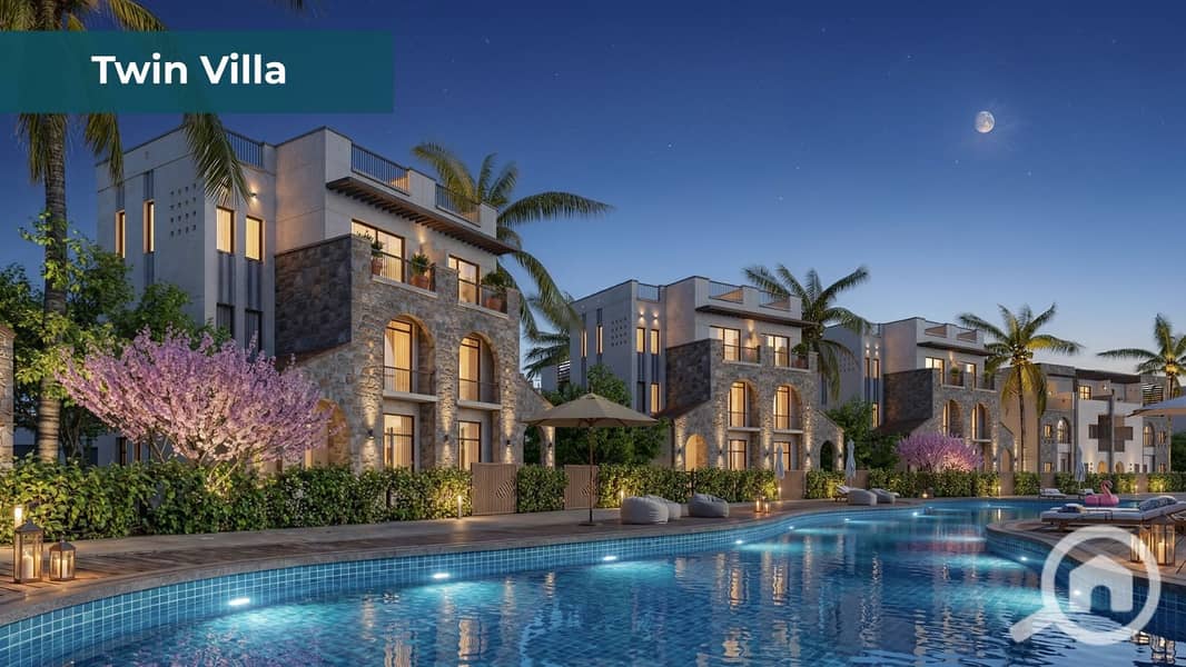 Fully finished chalet in a prime location overlooking the lagoon for sale on installments in North Coast - Vue 5