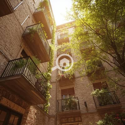 عقار سكني آخر 11 غرف نوم للبيع في العاشر من رمضان، الشرقية - A Ground Level Perspective Shot Looking Up At The East Corner Balconies At 8 AM Bright Natural Sunlight Filtering Through Highlighting Fresh Air And Health Environment Consistent With The East Facing Advantage Reali. jpg