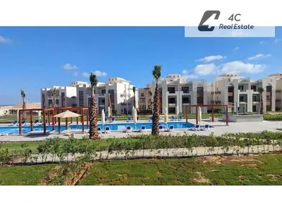 Chalet Ground floor 127 m fully finished for sale sea view & pools ready to move very prime location in GAIA North Coast