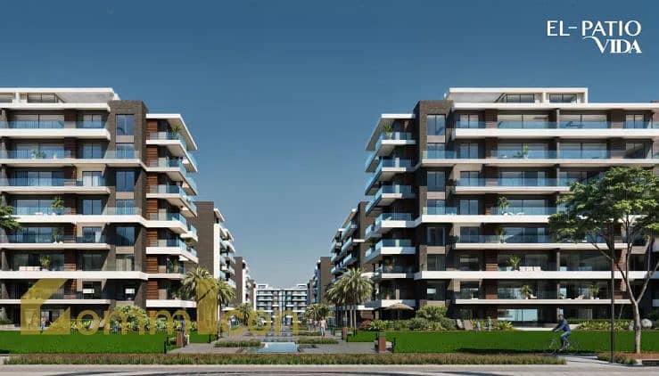 Apartment for sale with only 5% down payment in the compound El PATIO VIDA near the American University and the Golden Square, New Cairo - 6th of October - Widok 4