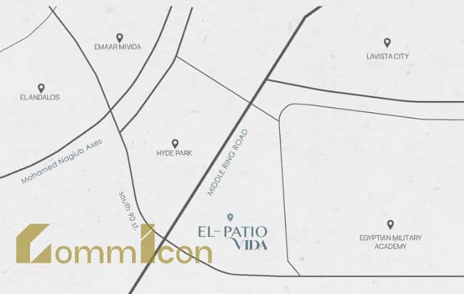Apartment for sale with only 5% down payment in the compound El PATIO VIDA near the American University and the Golden Square, New Cairo - 6th of October - Widok 5
