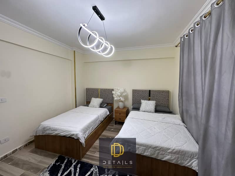 A furnished apartment for rent, elevated ground floor, first occupancy, with a landscape view in Janna 2 Compound, Sheikh Zayed. - Ansicht 3