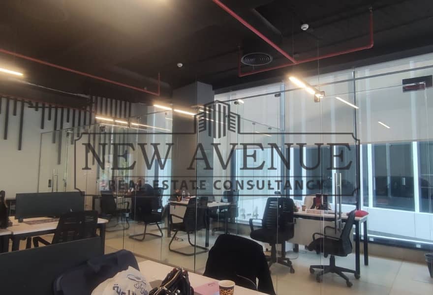 Fully finished Administrative office space for rent with avery prime location at water way new cairo - Widok 3