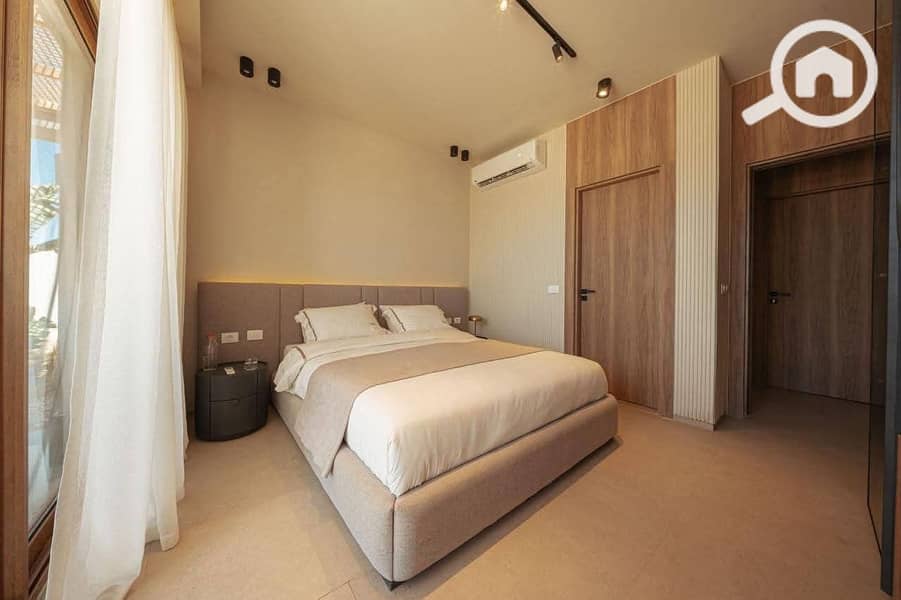 A luxurious chalet in June Sodic village on the North Coast, one of Sodic's most prestigious projects in Ras El Hekma, finished to hotel standards - Fler