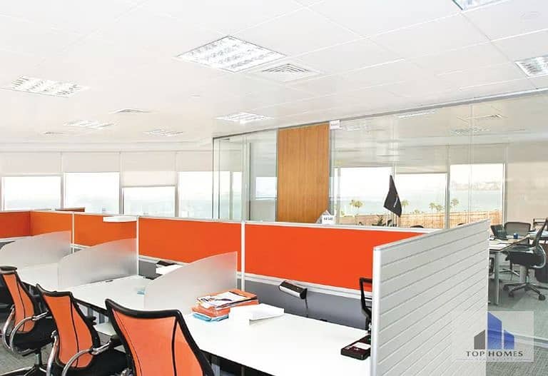 Office for rent 45 sqm fully finished with ACs in Cairo Business Plaza a prime location in North 90th - 5th Settlement - Fler