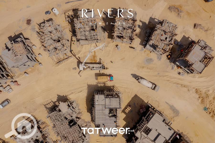 standalone villa for resale in rivers compound new zayed under market price - Vista 4