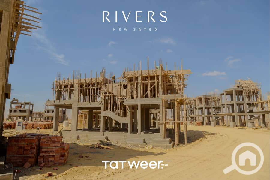 standalone villa for resale in rivers compound new zayed under market price - Vista 5