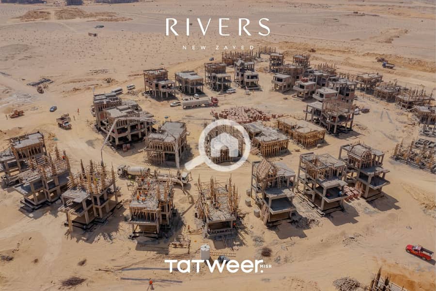 standalone villa for resale in rivers compound new zayed under market price - Vista 6