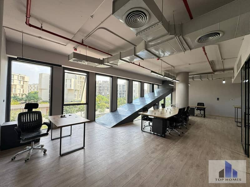 Fitted Furnished office for rent | Ready to move | Prime Business Location | EDNC SODIC 5th Settlement - Mehr