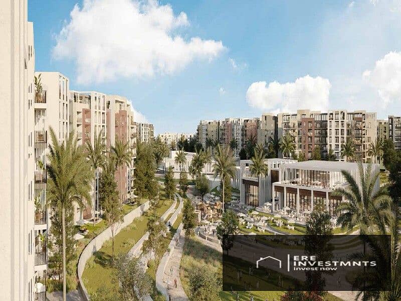 Lowest down payment, duplex with garden, latest finishes, stunning view, for sale at a bargain price in Z East, 6th Settlement, - Vista 3