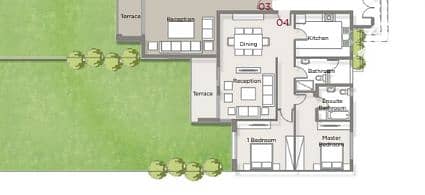 10 130 m2 ground 1 bed. PNG