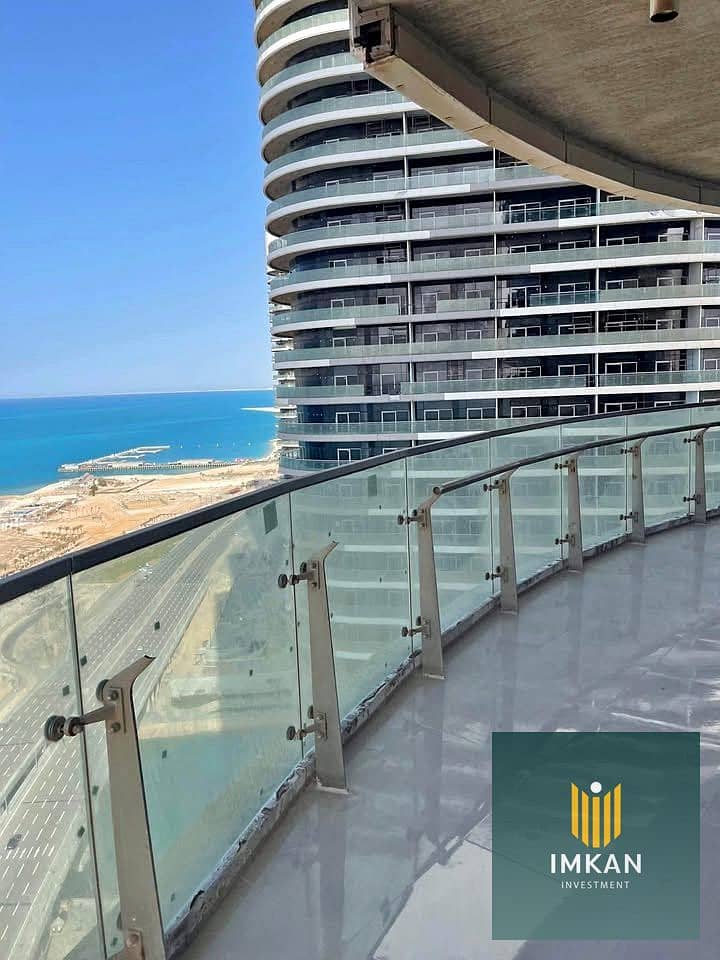 Last apartment for sale in Alamein Towers, Alamein Towers, with a down payment of 1,900,000, finished with air conditioning, immediate occupancy, inst - Vista 2