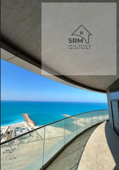 This summer is a guaranteed investment because you will receive your finished high-quality unit immediately in El Alamein Towers, which has electricity and water meters, and all services are available with direct sea views.