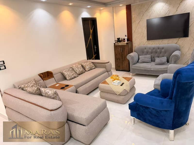 Apartment for Sale in New Maadi Palestine Square 160 sqm 3 Bedrooms 2 Bathrooms 8th Floor Front Facing Elevator 2020 Building - Widok 3