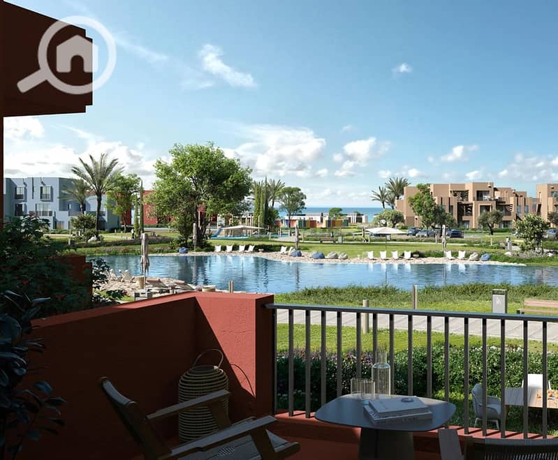 Chalet with garden for sale, fully finished, in Makadi Heights Hurghada by Orascom — prime location with installment plans and flexible payment option - Mehr