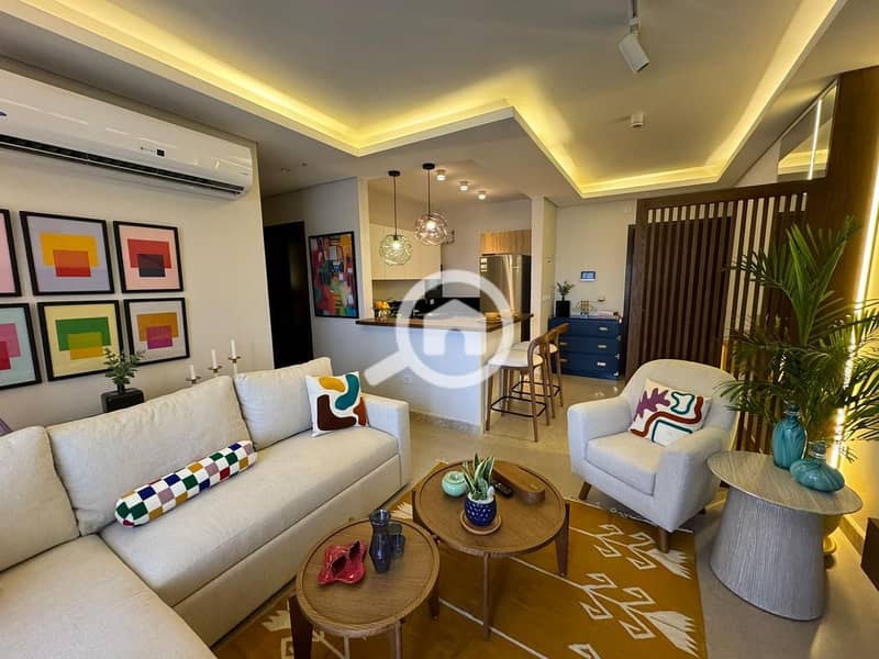 Apartment for sale with installments and a low down payment, fully finished with air conditioning, in New Zayed at Solana Compound by Ora. - Widok 4