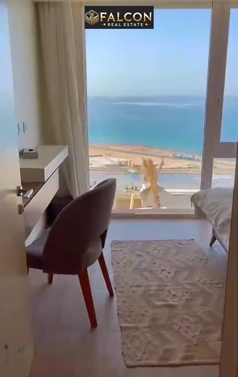 100% sea view chalet, fully equipped, kitchen, IL Monte Galala Sokhna, near Porto Sokhna & La Vista, stunning view, prime deal now - Widok 5