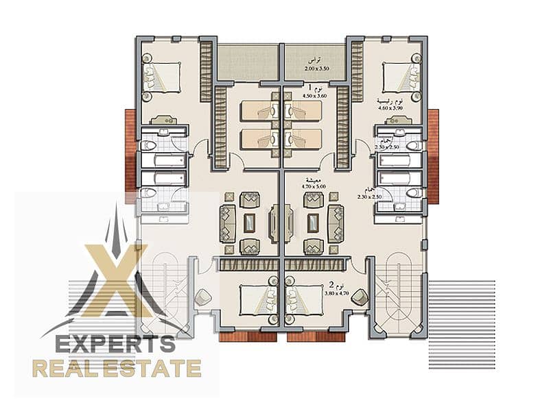 250m twin house villa at commercial price, fully finished, first occupancy, immediate delivery in Madinaty - Fler