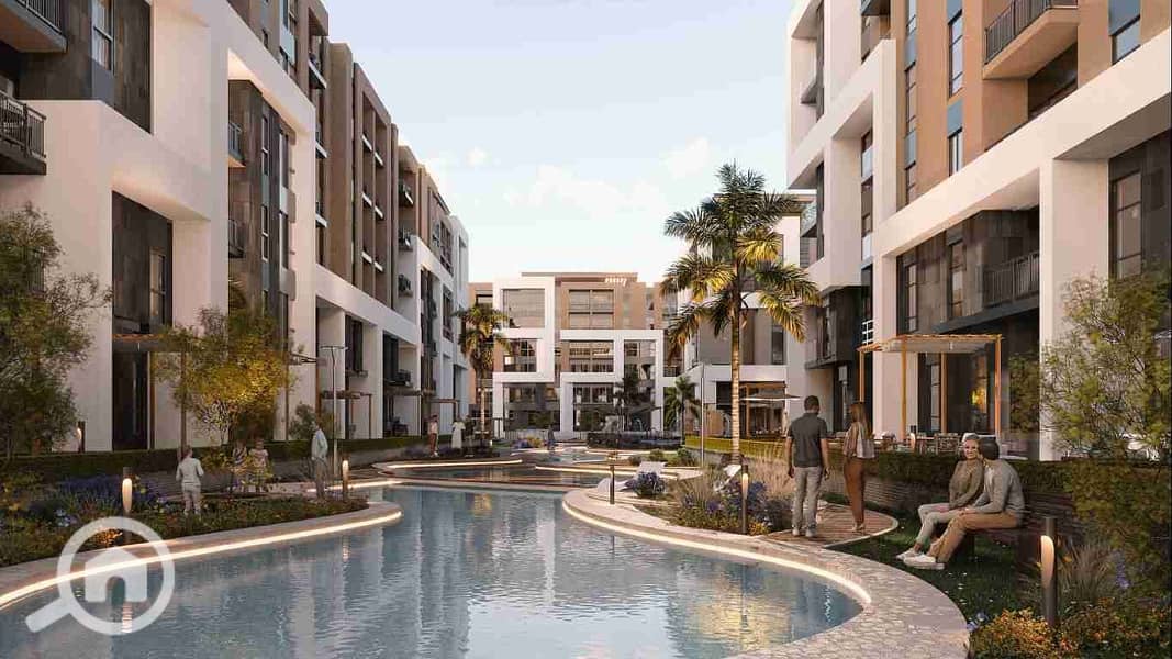 Apartment for sale in installments over 8 years, ground floor with a garden in the Riverton compound in New Cairo. – pohled 6