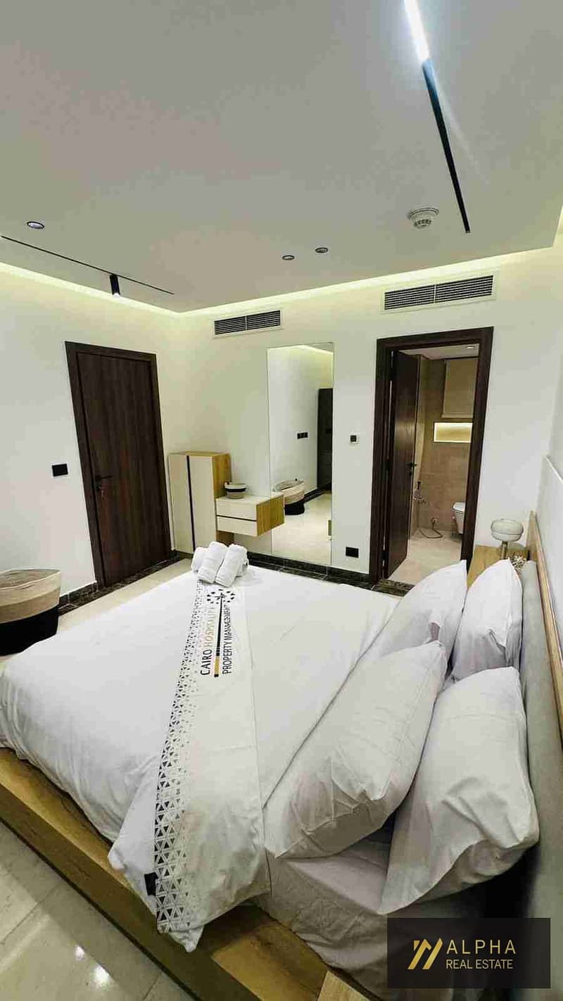 Hotel Serviced Duplex in Nyoum New Cairo Fully Furnished with Panoramic View and Premium Finishing - Widok 4