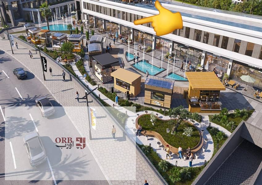 98 sqm pharmacy in Banking Complex facing Downtown 1st Settlement , mega project in top traffic area . DP from 3.9M EGP , installments over 8 years . - Vista 6
