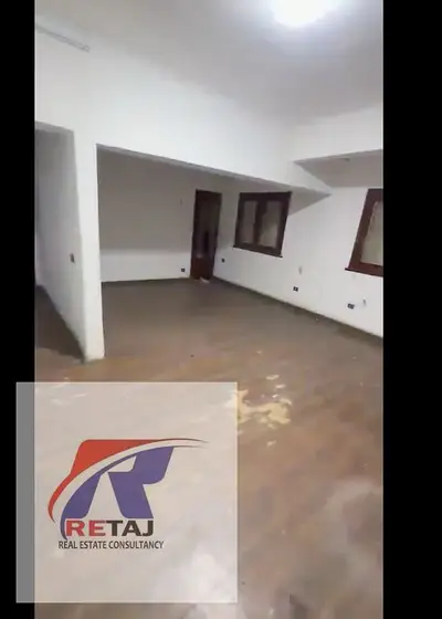 Apartment suitable for an office for rent, first floor, parallel to Hassan El Maamoun Street, second building from the main road.