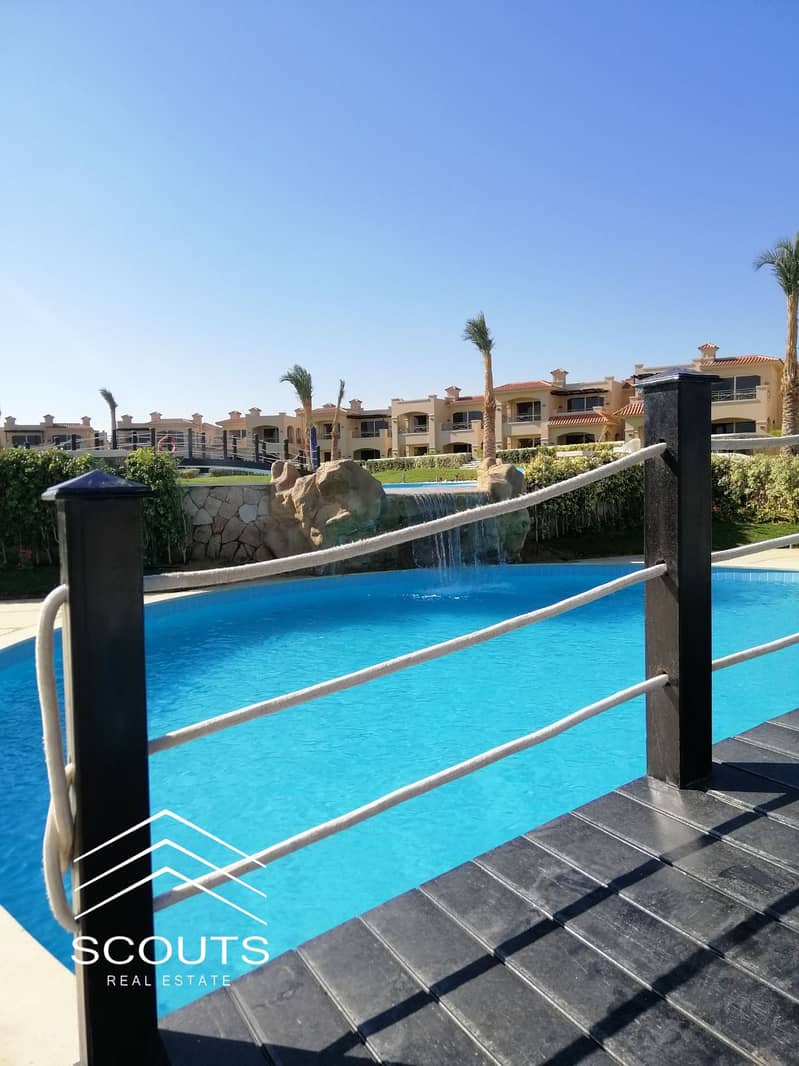 Chalet for immediate occupancy in La Vista Gardens, Ain Sokhna, 150 sq m, direct sea view, fully finished and ready for viewing – další
