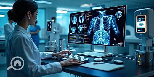 Medical Facility for Sale in New Cairo, Cairo - pngtree-a-medical-professional-analyzes-an-x-ray-display-on-computer-in-image_17132740. jpg