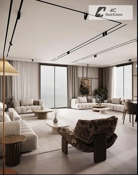 Own a rooftop apartment with a private terrace in West Golf, New Cairo - with a unique layout, 3 bedrooms, down payment and the rest in installments. - Më shumë