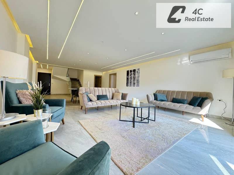 Fully Furnished Park Villa For Rent In Mountain View iCity Club Park With Garden And ACs In New Cairo - Ansicht 4