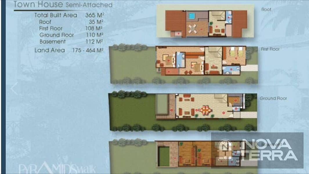 Twin house villa for sale in Pyramids Walk Compound – pohled 4