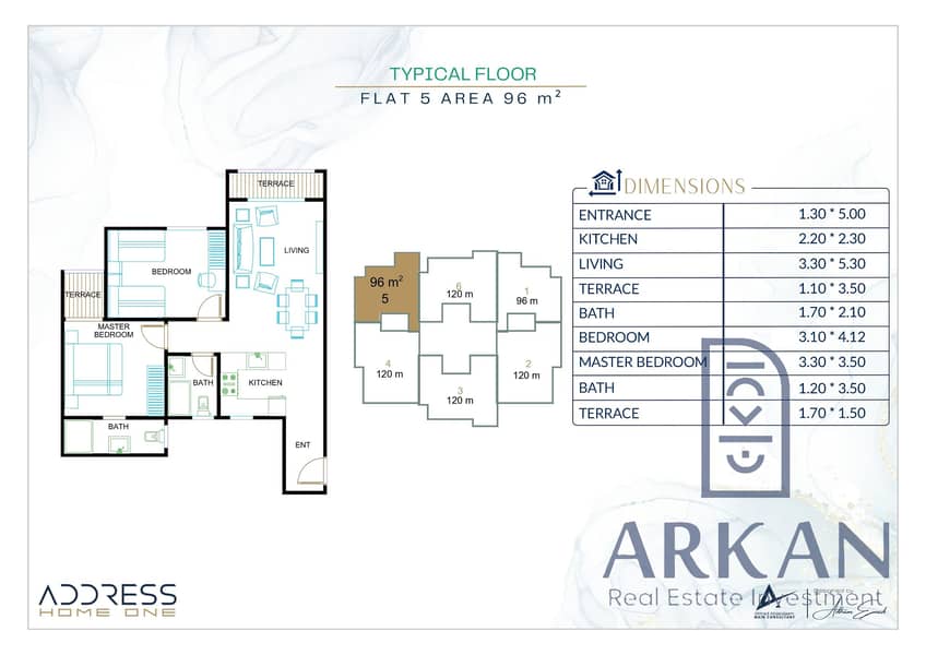 ASA apartment 96 meters, two rooms on Al-Nawadi Street, next to Zamalek Club, October Gardens, with a down payment of 350,000 - Ansicht 3