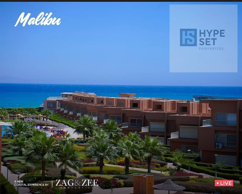 fully finished chalet 2 bedrooms ready to move for sale in malibu directly in Zaafarana Road with 20% down payment and installments up to 7 year - Więcej