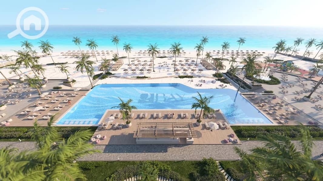 A fully finished townhouse villa with the lowest down payment and the longest repayment period in Q Bay, El Alamein – North Coast. - Więcej