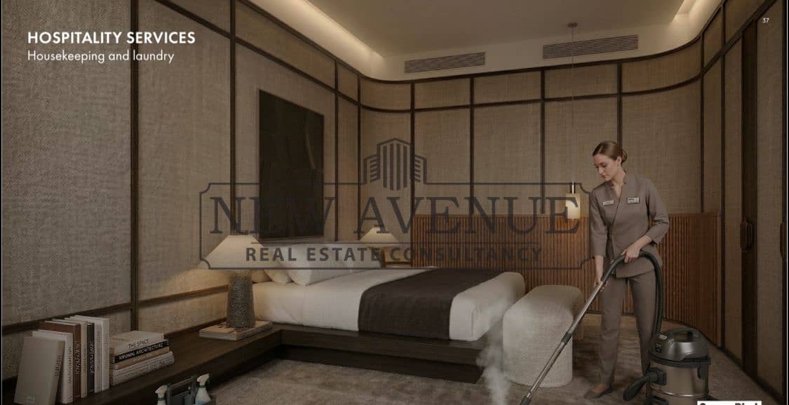 serviced apartment fully finished with installments in a prime location in somou boulevard mostakbal city - View 2