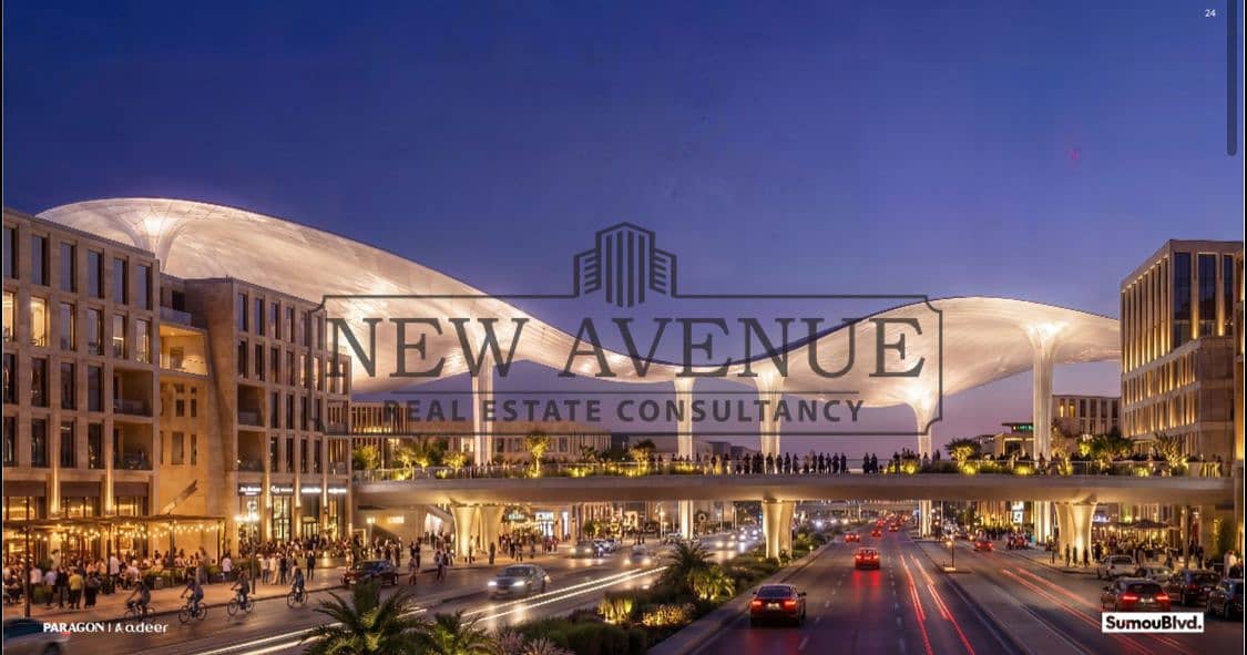 serviced apartment fully finished with installments in a prime location in somou boulevard mostakbal city - View 5