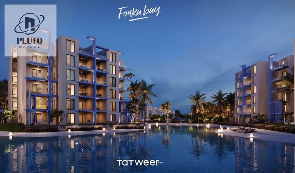 For sale at the lowest price: Hotel-style ground floor apartment with garden, full sea and swimming pool view in Fouka Bay Ras El Hekma. - Mai multe
