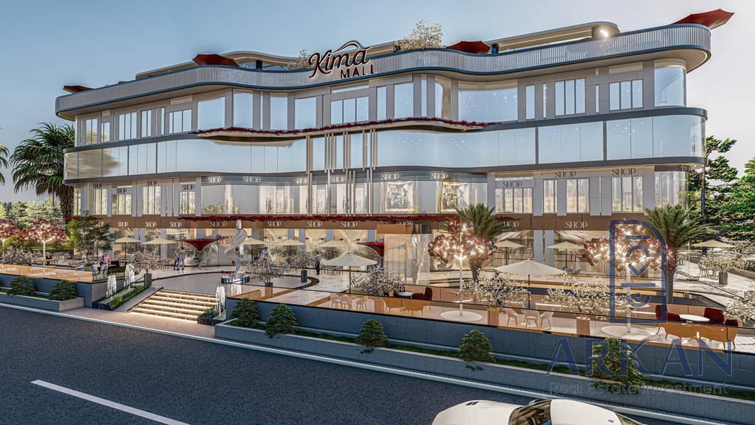 Am-Commercial partition for sale, 12 meters, delivery in two and a half years in the Italian District, October Gardens, in front of Gamma School, with - Mehr