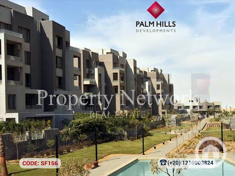 3BR Ground Floor Apartment with Garden for Sale in VGK Palm Hills Core & Shell Ready to move - Więcej