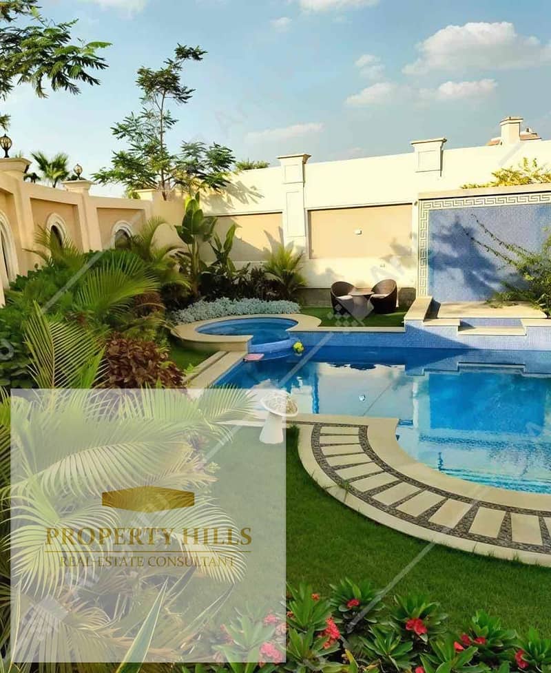 Cash (13,129,000) at the old price for the last villa immediately available with a "private pool" in a compound of villas only, large area with a prime location directly on the Suez Road, opposite Open Air Mall, surrounded by Madinaty. - Widok 2