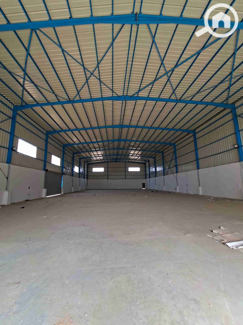 Warehouse for rent 1200 meters, Belbeis Road, 10th of Ramadan, next to the pasta factory - Mehr