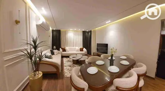 Super Lux Apartment for Rent in Al Rehab  Phase 7  Next to the Eastern Market and all services  First Floor  (3 Bedrooms, 2 Bathrooms)  Fully Equipped with the latest electrical appliances  Super Lux Finishes  High-End Hotel Furnishings  Ready to Move In